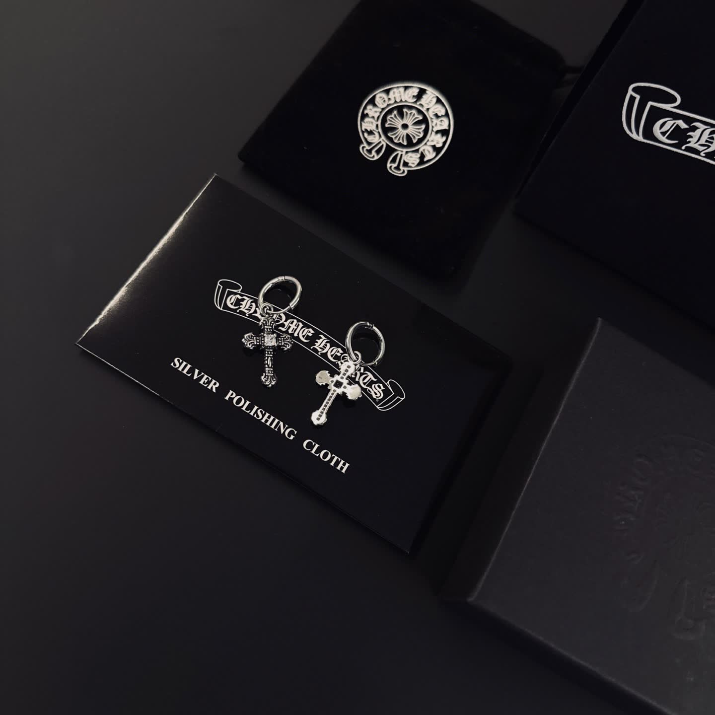 Chrome Hearts Chrom Hearts Silver Cross Earrings